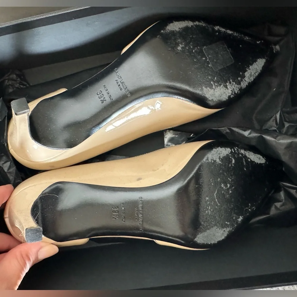 Saint Laurent Paris Nude Heels. Size 39.5 - Picture 6 of 8